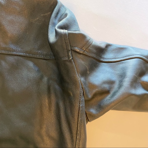 REAL LEATHER Brand men's leather biker motorcycle jacket size 40 - Picture 12 of 15